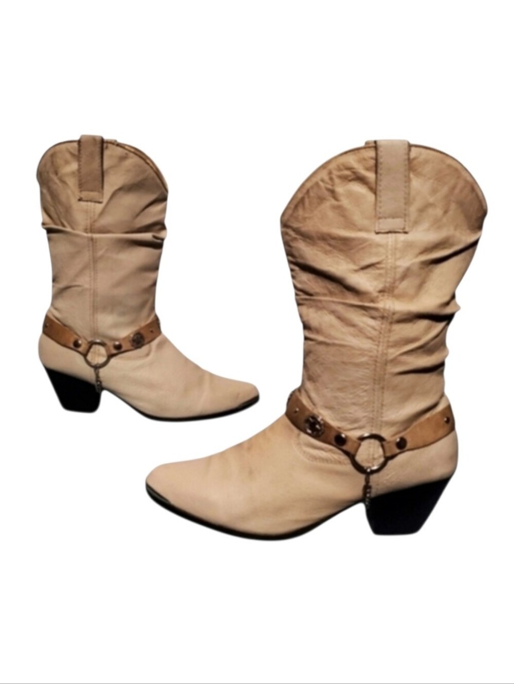 Dingo Leather Cowboy Western Harness Boots Women's Size 7M